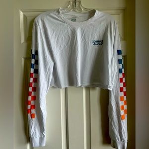 Vans white crop top